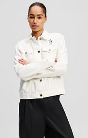 Kurtka jeansowe Karl Lagerfeld  biała damska A2W14028