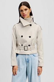 Kurtka przejściowa Karl Lagerfeld  beżowa damska A2W15013