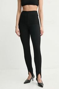 Spodnie eleganckie Nanushka  czarne damskie NW25RSPA20199