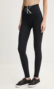 Legginsy Calvin Klein Jeans  czarne damskie 701233380