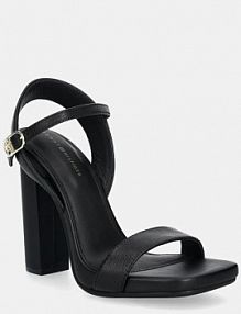 Sandały na obcasie Tommy Hilfiger  czarne FW0FW08534