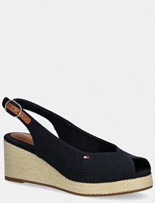 Sandały na obcasie Tommy Hilfiger  granatowe FW0FW08595