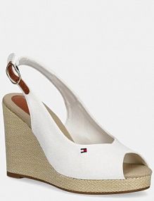 Sandały na obcasie Tommy Hilfiger  białe FW0FW08597