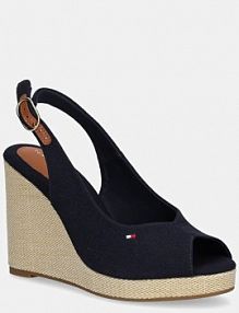 Sandały na obcasie Tommy Hilfiger  granatowe FW0FW08597