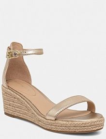 Sandały na obcasie Tommy Hilfiger  złote FW0FW08663