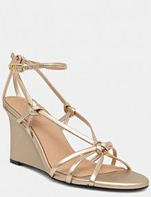 Sandały na obcasie Tommy Hilfiger  złote FW0FW08801