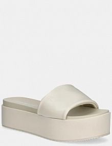 Klapki Calvin Klein Jeans  beżowe damskie YW0YW01791