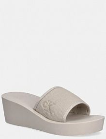 Klapki eleganckie Calvin Klein Jeans  beżowe YW0YW01725