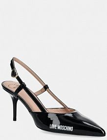 Sandały na obcasie Love Moschino  czarne JA10627G1MIH0