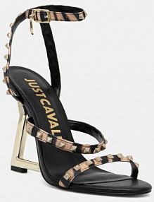 Sandały na obcasie Just Cavalli  beżowe 78RA3S62ZSA32