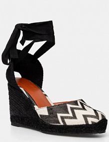 Espadryle na koturnie Missoni  czarne MWB008.022