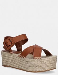 Sandały na obcasie Boss  brązowe 50542356.220