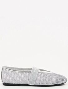 Baleriny Karl Lagerfeld  srebrne KL40125.NSL