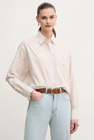 Koszula z długim rękawem Calvin Klein Jeans  beżowa J20J224436