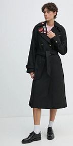 Płaszcz aeronautica militare  czarny damski AB2971DCT3403