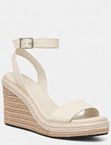 Sandały na obcasie Calvin Klein  beżowe HW0HW02376