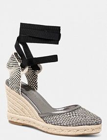 Espadryle na koturnie Guess  czarne FLJCHA.FAB04.