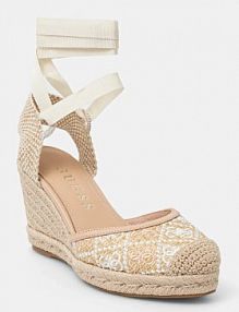 Espadryle na koturnie Guess  beżowe FLJCRY.FAL04.