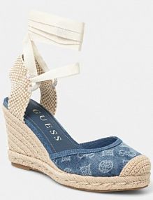 Espadryle na koturnie Guess  niebieskie FLJCYR.DEN04.