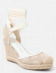 Espadryle na koturnie Guess  beżowe FLJCYR.FAB04.