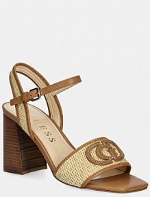 Sandały na obcasie Guess  brązowe FLJGNK.FAB03.