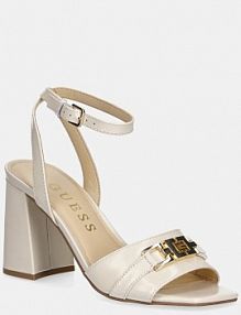 Sandały na obcasie Guess  beżowe FLJGRT.LEA03.