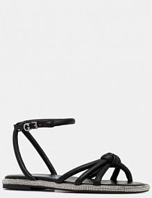 Sandały Guess  czarne damskie FLJSLO.LEA03.