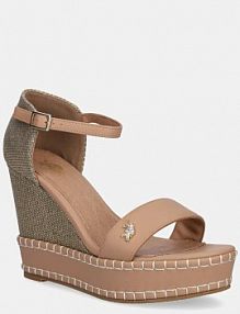 Sandały na obcasie U.S. Polo Assn.  brązowe AYLIN025W.5YC