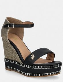 Sandały na obcasie U.S. Polo Assn.  czarne AYLIN025W.5YC