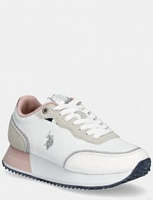 Sneakersy U.S. Polo Assn.  białe damskie SACHA007W.5NS