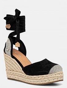 Espadryle na koturnie U.S. Polo Assn.  czarne STEFY001W.5HT