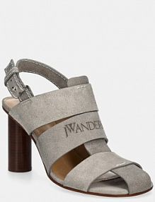 Sandały na obcasie JW Anderson  szare SN0097.LA0359