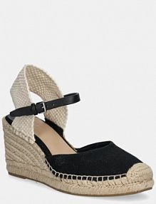 Espadryle na koturnie Lauren Ralph Lauren  czarne 802961836001.