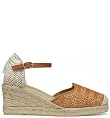 Espadryle na koturnie Geox  brązowe D55NGE.02MLM.