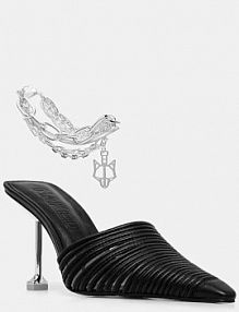 Klapki eleganckie Naked Wolfe  czarne Chromed.Black