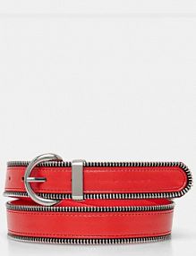 Pasek Sisley  czerwony damski 6TILWL02S