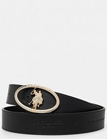 Pasek U.S. Polo Assn.  czarny damski AIUQQ2565WAY