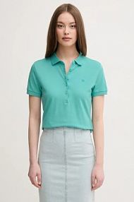 Koszulka polo United Colors of Benetton  turkusowa damska 3TQJD300W