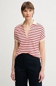 Koszulka polo Tommy Hilfiger  czerwona damska WW0WW44512