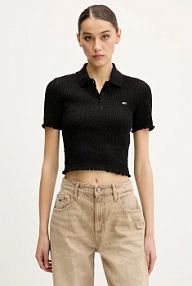 Koszulka polo Tommy Jeans  czarna damska DW0DW20296