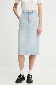 Spódnica midi Marc O'Polo  niebieska 503918624009