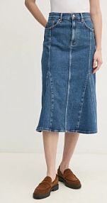 Spódnica midi Sisley  niebieska 41GTL002N