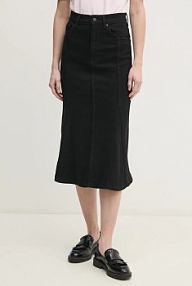 Spódnica midi Sisley  czarna 41GTL002N