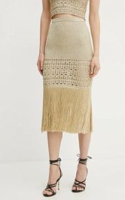 Spódnica midi Simona Corsellini  złota P25CPGOO01