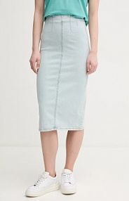 Spódnica midi United Colors of Benetton  niebieska 4ORHD004O