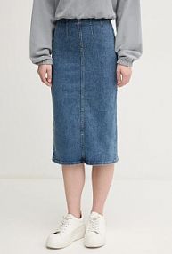 Spódnica midi United Colors of Benetton  niebieska 4ORHD004O