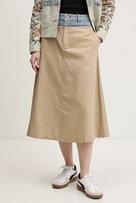 Spódnica midi Desigual  beżowa 25SWFW12