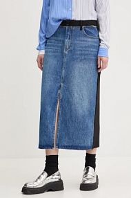 Spódnica midi Desigual  niebieska 25SWFD02