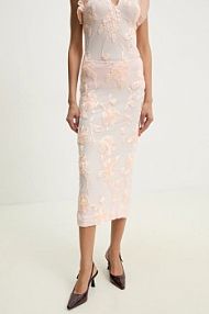 Spódnica midi Rotate  różowa 1136933042