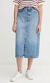 Spódnica midi Tommy Hilfiger  niebieska WW0WW45501